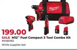 Runnings M12 Fuel Compact 3 Tool Combo Kit offer