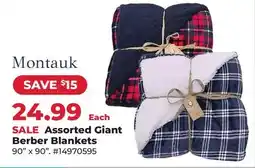 Runnings Montauk Assorted Giant Berber Blankets offer