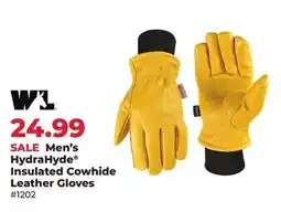 Runnings Men's HydraHyde Insulated Cowhide Leather Gloves offer