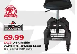Runnings Adjustable Swivel Roller Shop Stool offer