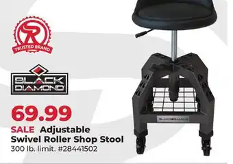 Runnings Adjustable Swivel Roller Shop Stool offer