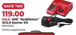 Runnings M18 Redlithium XC5.0 Starter Kit offer