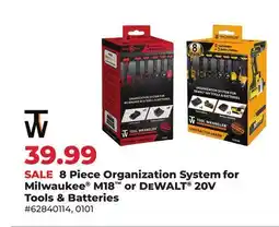 Runnings 8 Piece Organization System for Milwaukee M18 or DeWALT 20V Tools & Batteries offer