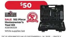 Runnings 102 Piece Homeowner's Tool Kit offer