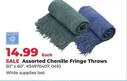 Runnings Assorted Chenille Fringe Throws offer