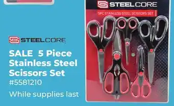 Runnings 5 Piece Stainless Steel Scissors Set offer