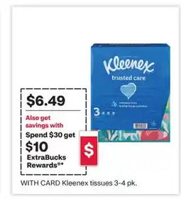 CVS Kleenex tissues 3-4 pk offer