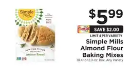 ShopRite Simple Mills Almond Flour Baking Mixes offer