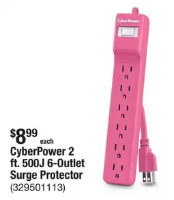 The Home Depot CyberPower 2 ft. 500J 6-Outlet Surge Protector offer
