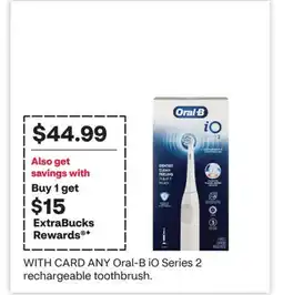 CVS Oral-B iO Series 2 rechargeable toothbrush offer
