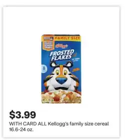 CVS ALL Kellogg's family size cereal offer