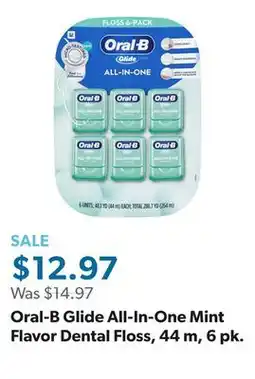 Sam's Club Oral-B Glide All-In-One Mint Flavor Dental Floss, 44 m, 6 pk offer
