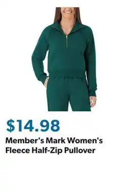 Sam's Club Member's Mark Women's Fleece Half-Zip Pullover offer