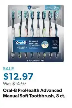 Sam's Club Oral-B ProHealth Advanced Manual Soft Toothbrush, 8 ct offer