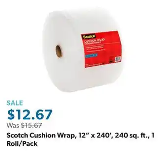 Sam's Club Scotch Cushion Wrap, 12 x 240', 240 sq. ft., 1 Roll/Pack offer