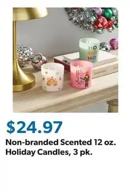 Sam's Club Non-branded Scented 12 oz. Holiday Candles, 3 pk offer