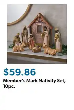 Sam's Club Member's Mark Nativity Set, 10pc offer