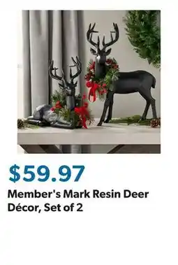 Sam's Club Member's Mark Resin Deer Décor, Set of 2 offer