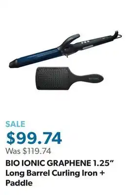 Sam's Club BIO IONIC GRAPHENE 1.25 Long Barrel Curling Iron + Paddle offer