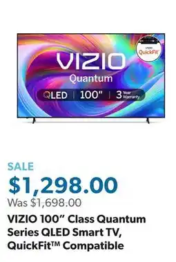 Sam's Club VIZIO 100 Class Quantum Series QLED Smart TV, QuickFit Compatible offer