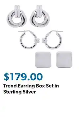 Sam's Club Trend Earring Box Set in Sterling Silver offer