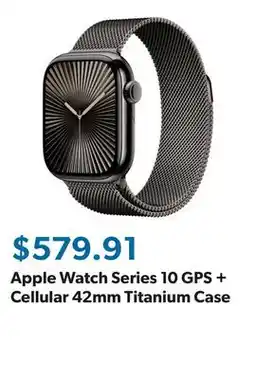 Sam's Club Apple Watch Series 10 GPS + Cellular 42mm Titanium Case offer