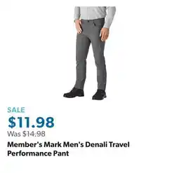 Sam's Club Member's Mark Men's Denali Travel Performance Pant offer