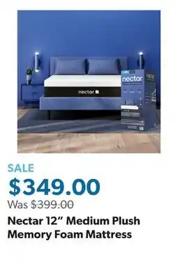 Sam's Club Nectar 12 Medium Plush Memory Foam Mattress offer