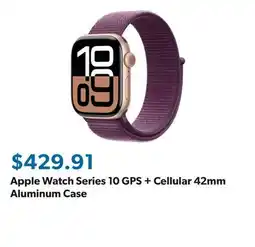 Sam's Club Apple Watch Series 10 GPS + Cellular 42mm Aluminum Case offer