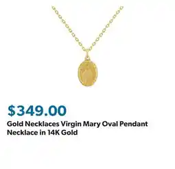 Sam's Club Gold Necklaces Virgin Mary Oval Pendant Necklace in 14K Gold offer