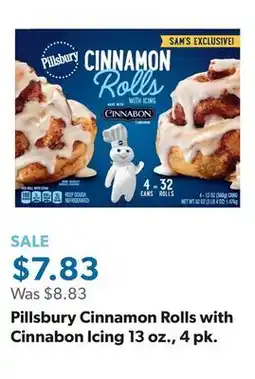 Sam's Club Pillsbury Cinnamon Rolls with Cinnabon Icing 13 oz., 4 pk offer