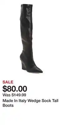 TJ Maxx Made In Italy Wedge Sock Tall Boots offer