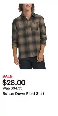 TJ Maxx Button Down Plaid Shirt offer