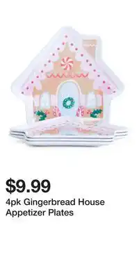 TJ Maxx 4pk Gingerbread House Appetizer Plates offer