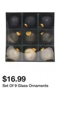 TJ Maxx Set Of 9 Glass Ornaments offer