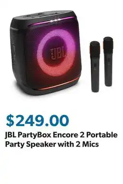 Sam's Club JBL PartyBox Encore 2 Portable Party Speaker with 2 Mics offer