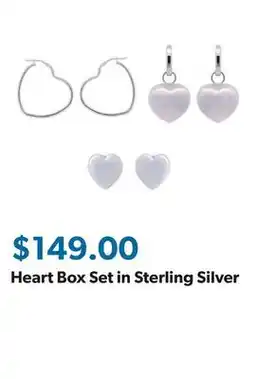 Sam's Club Heart Box Set in Sterling Silver offer