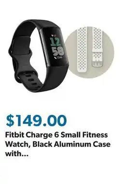 Sam's Club Fitbit Charge 6 Small Fitness Watch, Black Aluminum Case with Obsidian & Frost White Bands offer