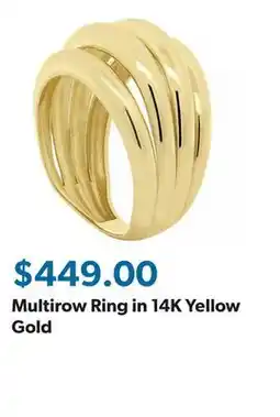 Sam's Club Multirow Ring in 14K Yellow Gold offer