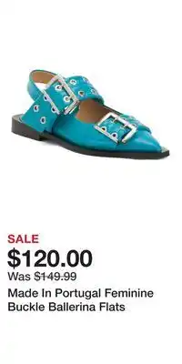 TJ Maxx Made In Portugal Feminine Buckle Ballerina Flats offer