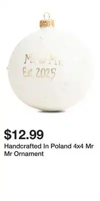 TJ Maxx Handcrafted In Poland 4x4 Mr Mr Ornament offer