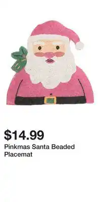 TJ Maxx Pinkmas Santa Beaded Placemat offer