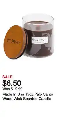 TJ Maxx Made In Usa 15oz Palo Santo Wood Wick Scented Candle offer