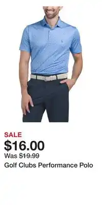 TJ Maxx Golf Clubs Performance Polo offer
