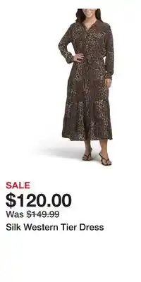 TJ Maxx Silk Western Tier Dress offer