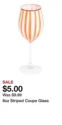TJ Maxx 8oz Striped Coupe Glass offer