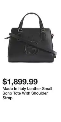 TJ Maxx Made In Italy Leather Small Soho Tote With Shoulder Strap offer
