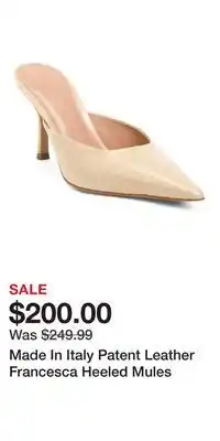 TJ Maxx Made In Italy Patent Leather Francesca Heeled Mules offer