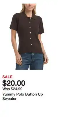 TJ Maxx Yummy Polo Button Up Sweater offer