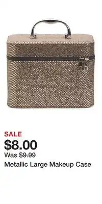 TJ Maxx Metallic Large Makeup Case offer